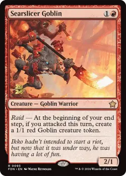 Searslicer Goblin 93 FDN Red Warrior Raid Token Ikko Wayne Reynolds 2024 MTG EN - Image 1