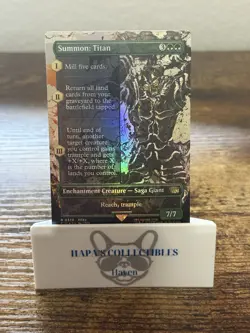 Foil Borderless SUMMON: TITAN Rare R 0373 FIN EN MTG Magic FINAL FANTASY - 2025 - Image 1