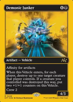 1 x Demonic Junker - First-Place Foil - Aetherdrift - NM-Mint - MTG - Image 1