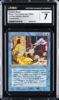 1993 MAGIC: THE GATHERING LTD EDITION (ALPHA) UNCOMMON CONTROL MAGIC CGC 7 - Image 1