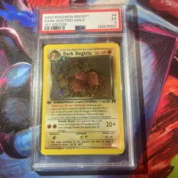 2000 Pokemon Dark Dugtrio First Edition Holo Rocket PSA 5 Excellent - Image 1