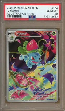 Pokemon Mega Evolution 134 Ivysaur Illustration Rare PSA 10 GEM MINT - Image 1