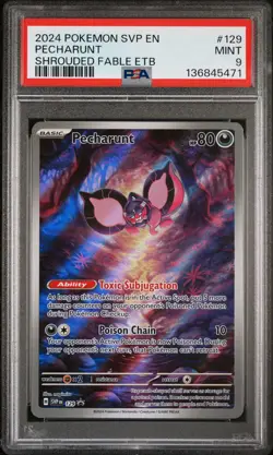2024 POKEMON SVP EN-SV BLACK STAR PROMO #129 PECHARUNT PSA 9 - Image 1