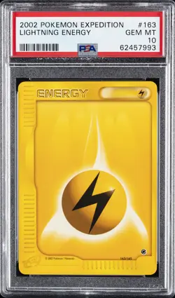 2002 POKEMON EXPEDITION #163 LIGHTNING ENERGY PSA 10 - Image 1