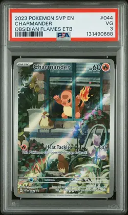 2023 POKEMON SVP EN-SV BLACK STAR PROMO #044 CHARMANDER PSA 3 - Image 1