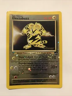 Pokemon TCG Electabuzz 001/009 Best of Promos Reverse Holo 2002 Winner Stamp - Image 1