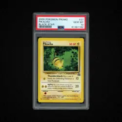 2000 POKEMON PROMO BLACK STAR #27 PIKACHU PSA 10 - Image 1