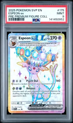 2025 POKEMON SVP PROMO PRE PREMIUM FIGURE COLLECTION #175 ESPEON EX PSA 9 - Image 1