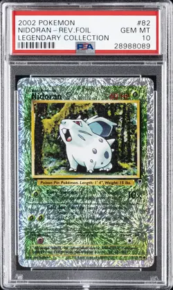 2002 POKEMON LEGENDARY COLLECTION #82 NIDORAN-REVERSE FOIL PSA 10 - Image 1