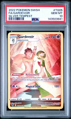 2022 POKEMON SWORD & SHIELD SILVER TEMPEST #TG05 FULL ART/GARDEVOIR PSA 10 - Image 1
