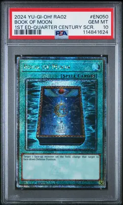 2024 YU-GI-OH! 25TH ANNIVERSARY RARITY COLLECTION II #EN050 BOOK OF MOON PSA 10 - Image 1