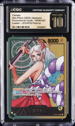 2025 ONE PIECE JAPANESE PROMO CARD LEADER LECAFIG PACK-IN YAMATO CGC 10 PRISTINE - Image 1