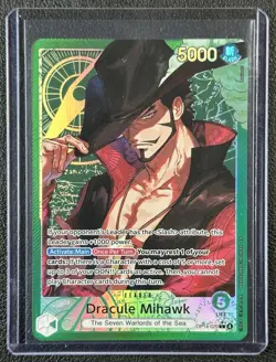 ONE PIECE OP14 THE AZURE SEA'S SEVEN- DRACULE MIHAWK OP14-020 LEADER ALT ART ENG - Image 1