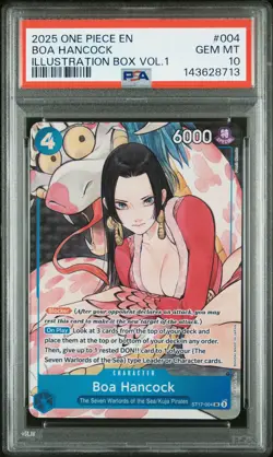 2025 ONE PIECE PROMOS ILLUSTRATION BOX VOL.1 #004 BOA HANCOCK PSA 10 - Image 1