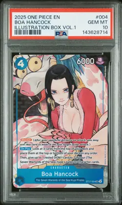 2025 ONE PIECE PROMOS ILLUSTRATION BOX VOL.1 #004 BOA HANCOCK PSA 10 - Image 1