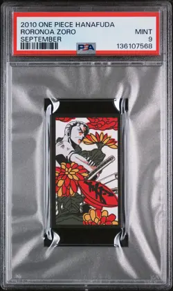 2010 ONE PIECE HANAFUDA SEPTEMBER RORONOA ZORO PSA 9 - Image 1
