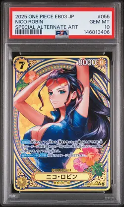 2025 ONE PIECE JAPANESE EB03-SPECIAL ALT ART HEROINES EDITION NICO ROBIN PSA 10 - Image 1