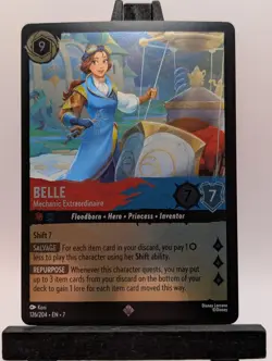 Lorcana COLD FOIL Belle - Mechanic Extraordinaire - Archazia’s Island # 126 - Image 1