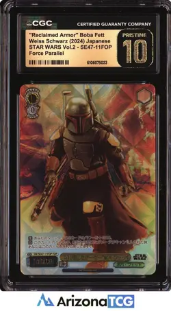 Weiss Schwarz 2024 Reclaimed Armor Boba Fett SE47-11FOP BLACK LABEL CGC 10 - Image 1