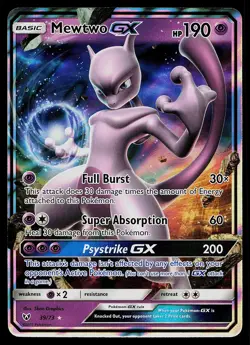Pokemon Card - Mewtwo GX Shining Legends 39/73 Ultra Rare - Image 1