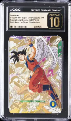 2025 DRAGON BALL SUPER DIVERS JPN PROMO CARDS #SDVP-020 SON GOKU CGC 10 PRISTINE - Image 1