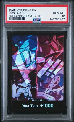 2025 ONE PIECE ENGLISH VERSION 2ND ANNIVERSARY SET DON!! CARD PSA 10 - Image 1