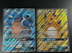 Blastoise GX SM189 & Raichu GX SM90 Pokemon TCG Holo Black Star Promo JUMBO Card - Image 1