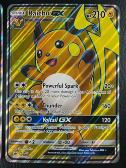 Blastoise GX SM189 & Raichu GX SM90 Pokemon TCG Holo Black Star Promo JUMBO Card - Image 3