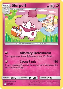 Slurpuff 154/236 Rare SM - Cosmic Eclipse Pokemon Card - Image 1