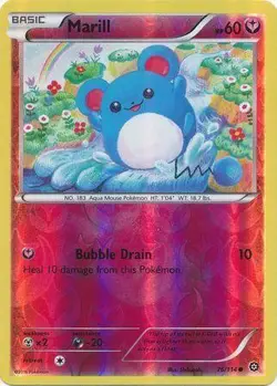 Marill 76/114 Common Reverse Holo XY - Steam Siege Pokemon Card - Image 1