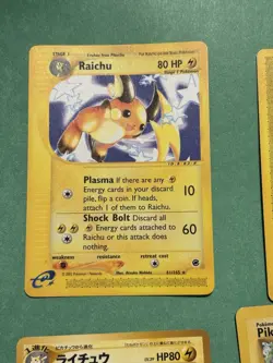 Pikachu 124/165 Expedition Base Set Common Regular Pokemon Card TCG 2002 Raichu - Image 2