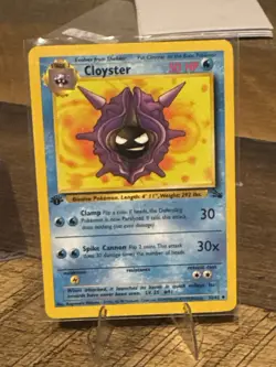 1st Edition Cloyster Fossil 32/62 Mint/ NM+ Pokemon Card WOTC 1999 Vintage - Image 1