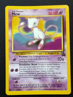 Vintage 1999 Pokemon Card Mew Black Star Promo 8 NM - Image 1