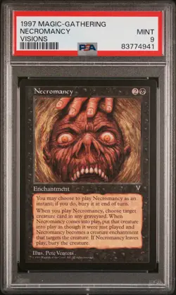 Necromancy - Visions - MTG - Mint - PSA 9. POP 20. More MTG in Store - Image 1