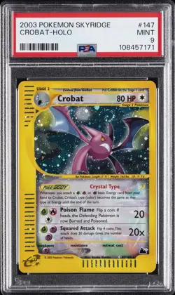 2003 POKEMON SKYRIDGE #147 CROBAT-HOLO PSA 9 - Image 1