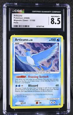 CGC 8.5 Articuno 2008 Majestic Dawn 1/100 Holo Pokemon Card - Image 1