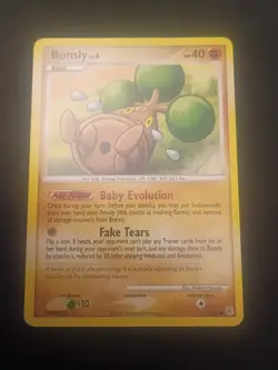 Pokemon TCG Bonsly Card 71/130 Diamond and Pearl Common LP- Condition(see pics) - Image 1