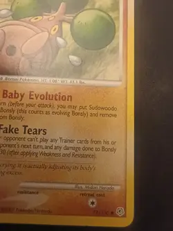 Pokemon TCG Bonsly Card 71/130 Diamond and Pearl Common LP- Condition(see pics) - Image 4