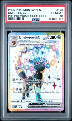 2025 POKEMON SVP PROMO PRE PREMIUM FIGURE COLLECTION #176 UMBREON EX PSA 10 - Image 1