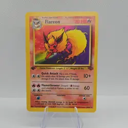 Pokemon TCG Flareon 19/64 Jungle Rare Stage 1 HP70 Regular English Card - Image 1