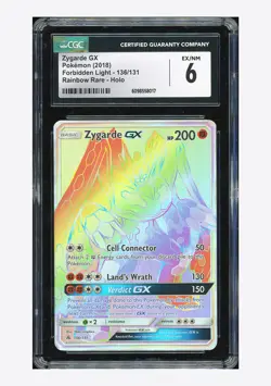 Pokemon CGC 6 Zygarde GX Secret Rare 2018 136/131 Forbidden Light English - Image 1