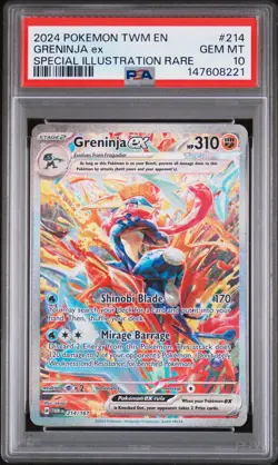 2024 POKEMON TWILIGHT MASQUERADE SPECIAL ILLUSTRATION RARE GRENINJA EX PSA 10 - Image 1