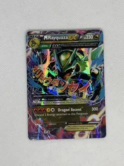 Pokemon M Rayquaza EX Ultra Rare Full Art Holo 61/108 230 HP Roaring Skies - Image 1