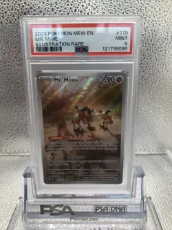 Mr. Mime Illustration Rare 179/165 English Pokemon 151 PSA 9 Mint 2023 - Image 1