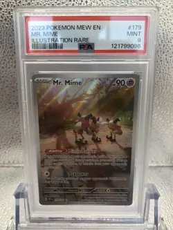 Mr. Mime Illustration Rare 179/165 English Pokemon 151 PSA 9 Mint 2023 - Image 2