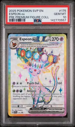 2025 POKEMON SVP PROMO PRE PREMIUM FIGURE COLLECTION #175 ESPEON EX PSA 10 - Image 1