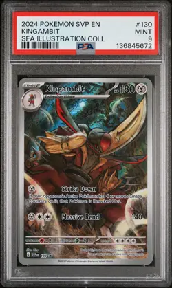 2024 POKEMON SVP SHROUDED FABLE ILLUSTRATION COLLECTION #130 KINGAMBIT PSA 9 - Image 1