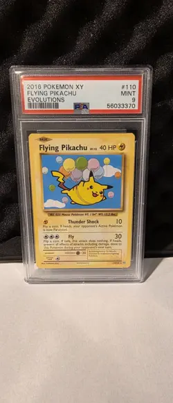 Pokemon XY Evolutions Flying Pikachu #110/108 2016, PSA 9 - Image 1