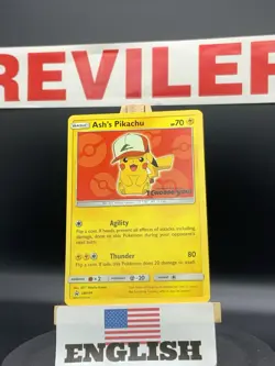 Pokemon Ash's Pikachu SM109 Movie Exclusive Black Star Promo - NM - Image 1