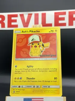 Pokemon Ash's Pikachu SM109 Movie Exclusive Black Star Promo - NM - Image 2